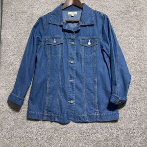 Turtle Bay New York Woman’s Button Down Jacket Shirt Denim Jean Size Small